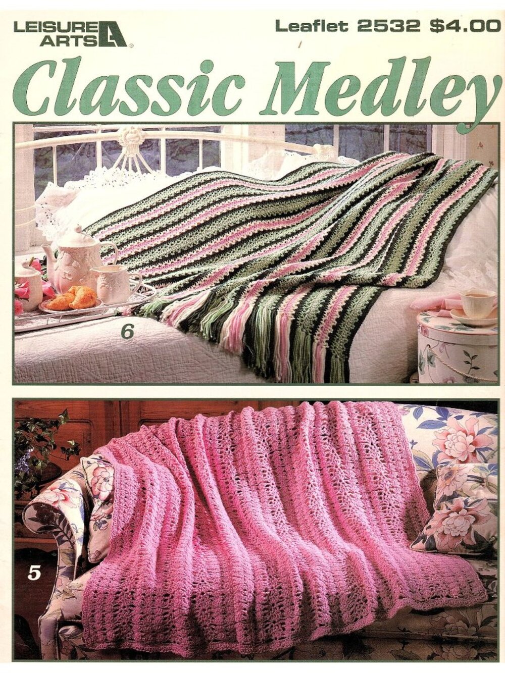 Classic Medley Vintage 1994 Crochet Pattern Leaflet 2532 By Leisure Arts